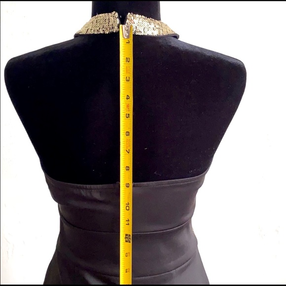 LOVE CULTURE BLACK DRESS W/SEQUIN GOLD/SILVER Sz S - Picture 4 of 7